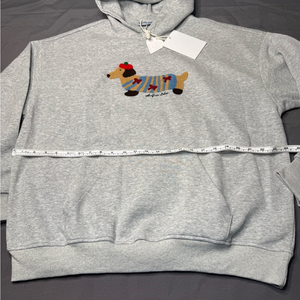 AELFRIC EDEN Gray Hoodie with Dog Embroidery - Picture 5 of 9